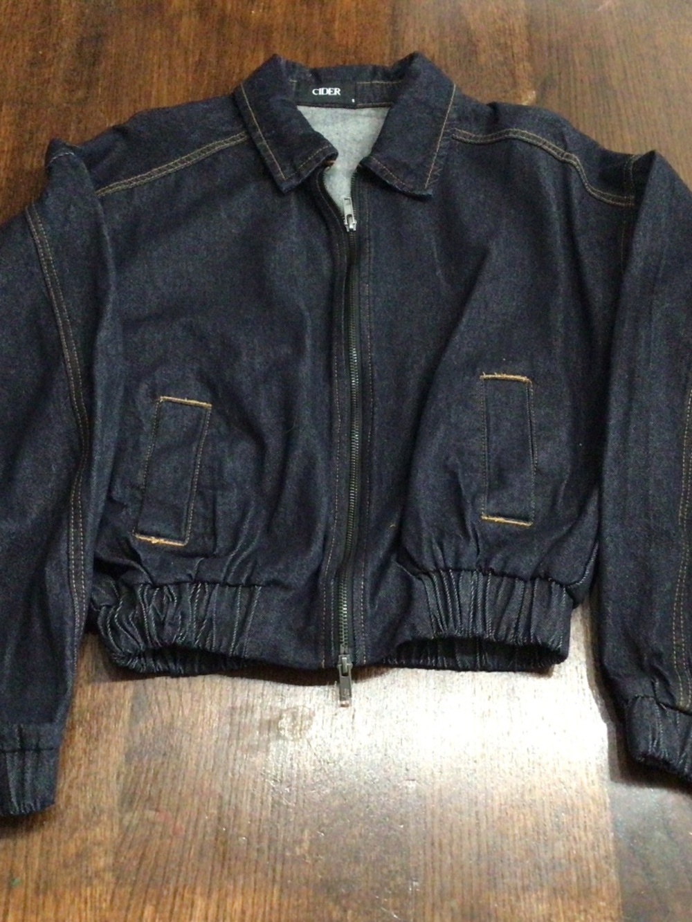 Cider brand denim bomber jacket. Size S excellent shape